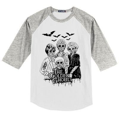 The Golden Ghouls Skeleton Bat Halloween Costumes Kids Colorblock Raglan Jersey