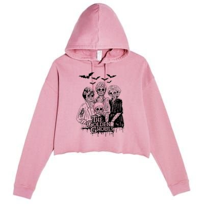 The Golden Ghouls Skeleton Bat Halloween Costumes Crop Fleece Hoodie