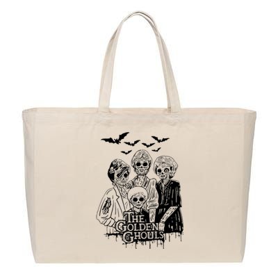 The Golden Ghouls Skeleton Bat Halloween Costumes Cotton Canvas Jumbo Tote