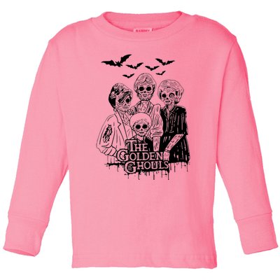 The Golden Ghouls Skeleton Bat Halloween Costumes Toddler Long Sleeve Shirt