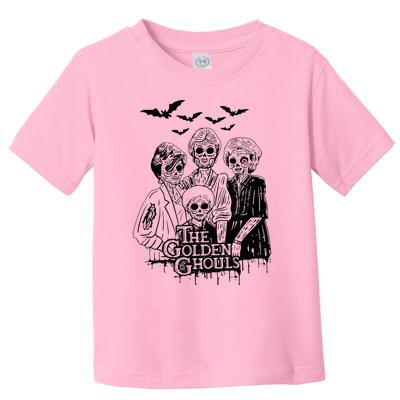 The Golden Ghouls Skeleton Bat Halloween Costumes Toddler T-Shirt