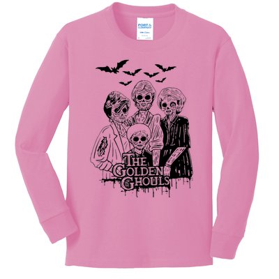 The Golden Ghouls Skeleton Bat Halloween Costumes Kids Long Sleeve Shirt