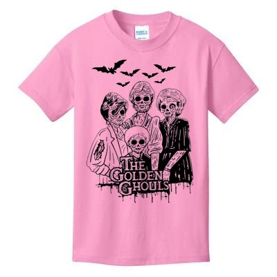 The Golden Ghouls Skeleton Bat Halloween Costumes Kids T-Shirt