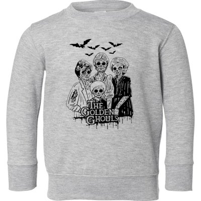 The Golden Ghouls Skeleton Bat Halloween Costumes Toddler Sweatshirt