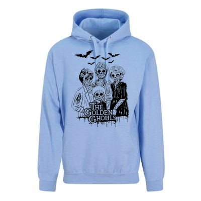 The Golden Ghouls Skeleton Bat Halloween Costumes Unisex Surf Hoodie