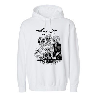 The Golden Ghouls Skeleton Bat Halloween Costumes Garment-Dyed Fleece Hoodie