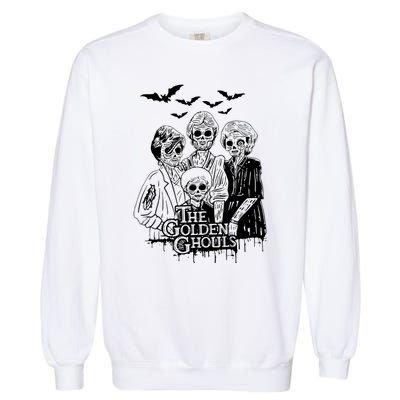 The Golden Ghouls Skeleton Bat Halloween Costumes Garment-Dyed Sweatshirt