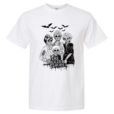 The Golden Ghouls Skeleton Bat Halloween Costumes Garment-Dyed Heavyweight T-Shirt