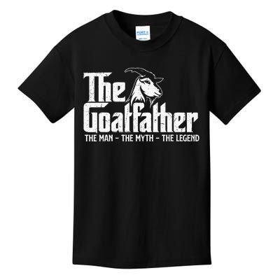 The Goatfather Goat Owner Animal Farmer Rancher Farming Kids T-Shirt