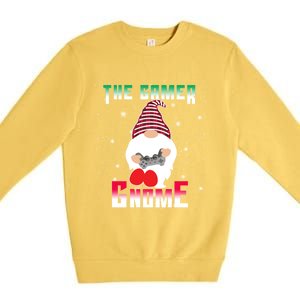 The Gamer Gnome Funny Family Matching Group Christmas Gift Premium Crewneck Sweatshirt