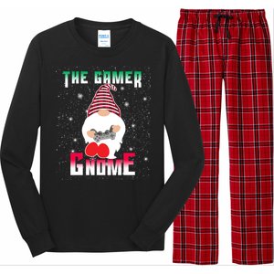 The Gamer Gnome Funny Family Matching Group Christmas Gift Long Sleeve Pajama Set