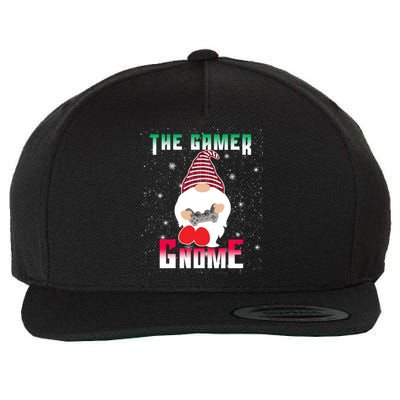 The Gamer Gnome Funny Family Matching Group Christmas Gift Wool Snapback Cap