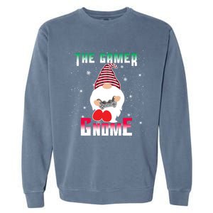 The Gamer Gnome Funny Family Matching Group Christmas Gift Garment-Dyed Sweatshirt