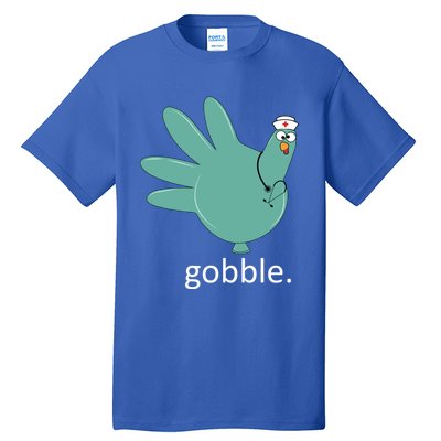 Turkey Gobble Glove Thanksgivin Nurse Medical Thankful Nurse Gift Tall T-Shirt