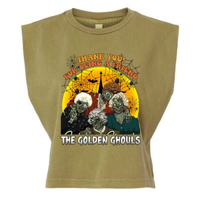 The Golden Ghouls Vintage Halloween Spooky Golden Garment-Dyed Women's Muscle Tee