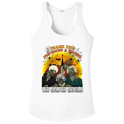 The Golden Ghouls Vintage Halloween Spooky Golden Ladies PosiCharge Competitor Racerback Tank