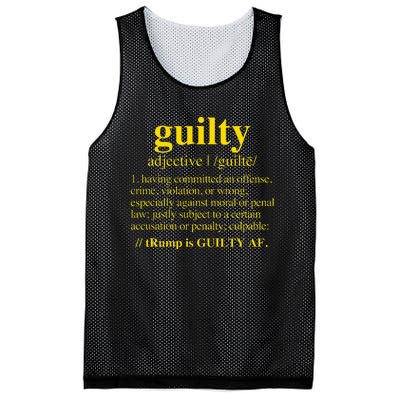 Trump Guilty Guilty Definition Mesh Reversible Basketball Jersey Tank