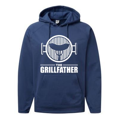 The Grillfather Gift Performance Fleece Hoodie