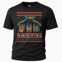 The Greatest Gift For All Nativity Christian Christmas Ugly Cooling Performance Crew T-Shirt