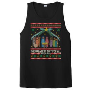 The Greatest Gift For All Nativity Christian Christmas Ugly PosiCharge Competitor Tank