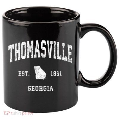 Thomasville Georgia Ga Vintage Athletic Sports 11oz C Handle Ceramic Mug