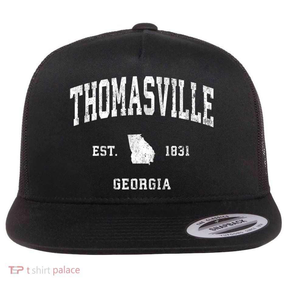 Thomasville Georgia Ga Vintage Athletic Sports Flatbill Hat