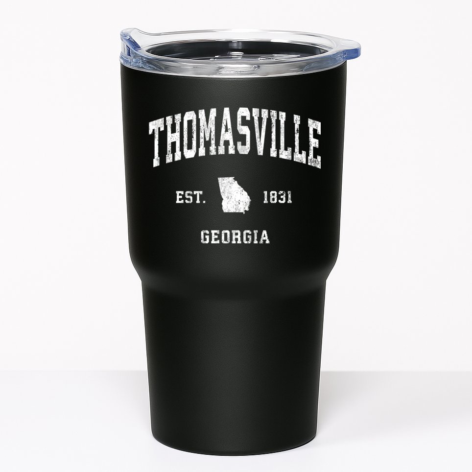 Thomasville Georgia Ga Vintage Athletic Sports Tumbler
