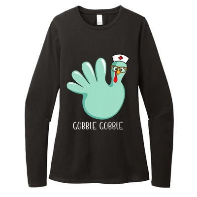 Turkey Glove Gobble Thanksgiving Fall Thankful Nurse Medical Womens CVC Long Sleeve Shirt