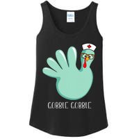 Turkey Glove Gobble Thanksgiving Fall Thankful Nurse Medical Ladies Essential Tank