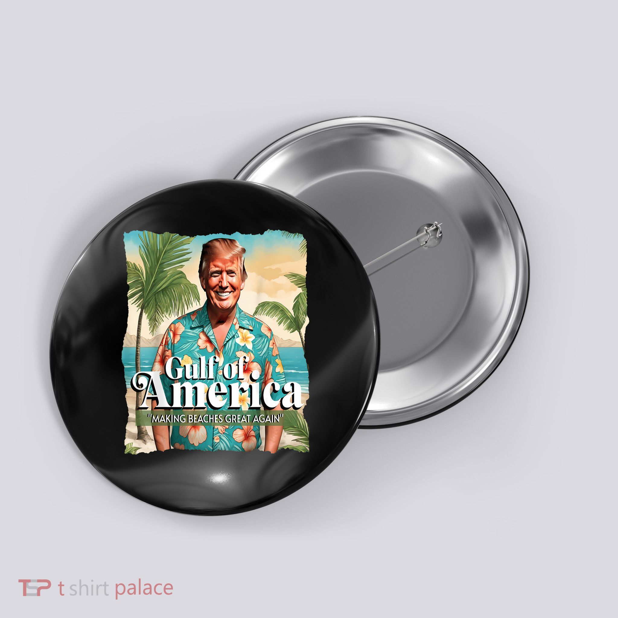 Trump Graphic Gulf Of Us America Trump Merchandise Button