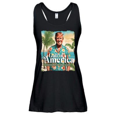 Trump Graphic Gulf Of Us America Trump Merchandise Ladies Essential Flowy Tank