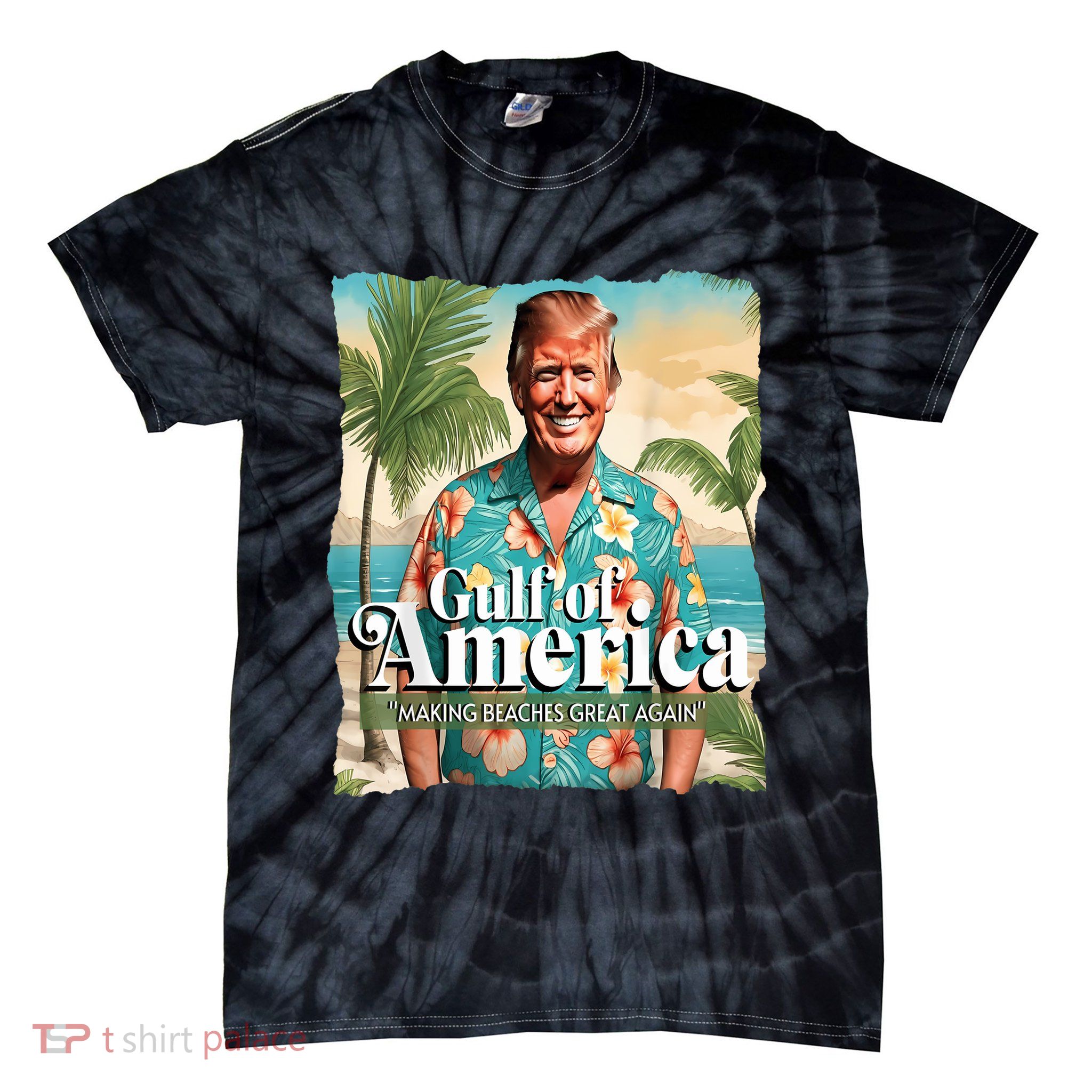 Trump Graphic Gulf Of Us America Trump Merchandise Tie-Dye T-Shirt