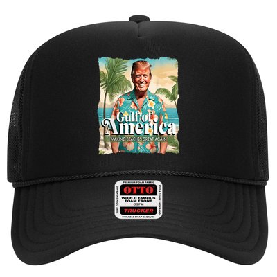 Trump Graphic Gulf Of Us America Trump Merchandise Trucker Hat
