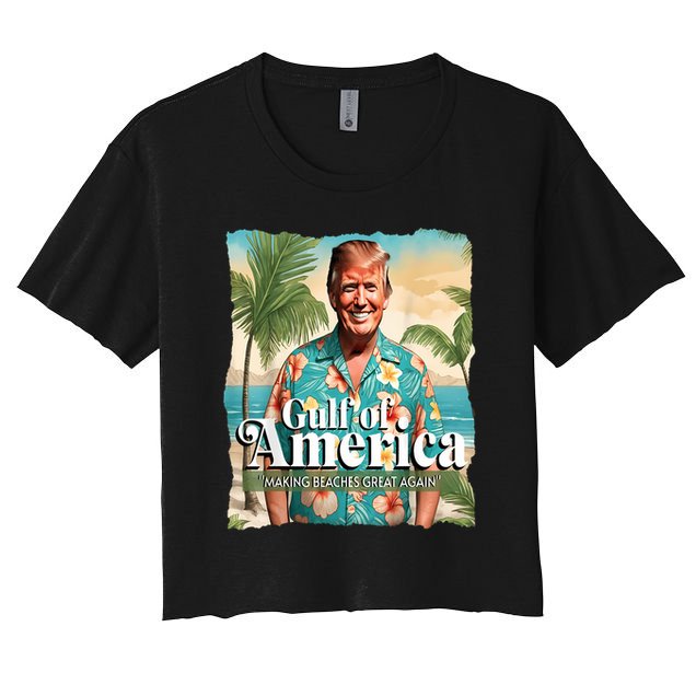 Trump Graphic Gulf Of Us America Trump Merchandise Crop Top