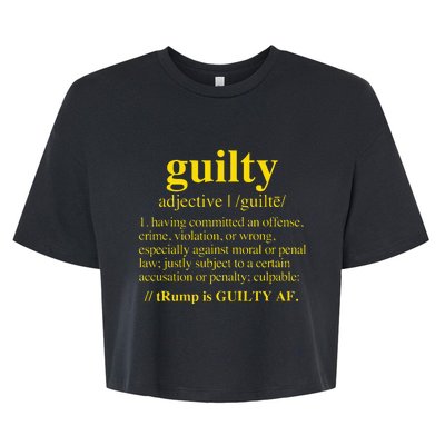 Trump Guilty Guilty Definition Bella+Canvas Jersey Crop Tee