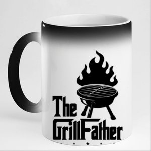 The Grillfather Grilling Father Gift 11oz Black Color Changing Mug