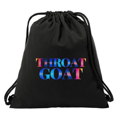 Throat Goat Gradient Typography Bold Statement Aesthetic Drawstring Bag