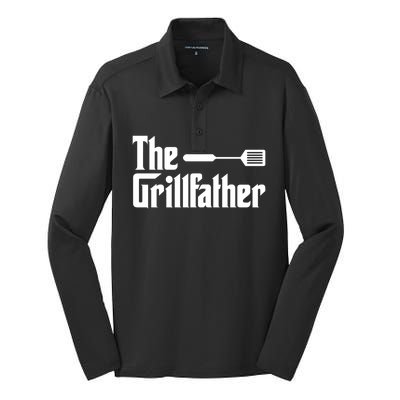 The Grillfather Grill Grilling Gift Meaningful Gift Silk Touch Performance Long Sleeve Polo