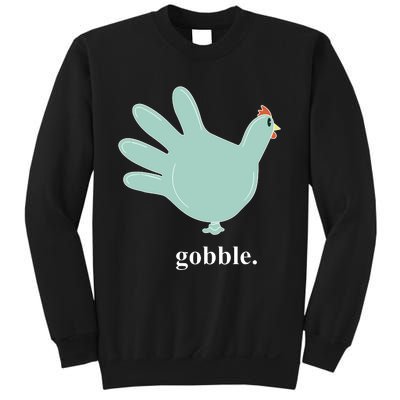 Turkey Glove Gobble Thanksgiving Thankful Nurse Sweatshirt