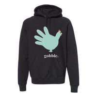 Turkey Glove Gobble Thanksgiving Thankful Nurse Premium Hoodie