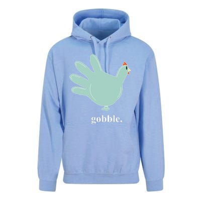 Turkey Glove Gobble Thanksgiving Thankful Nurse Unisex Surf Hoodie