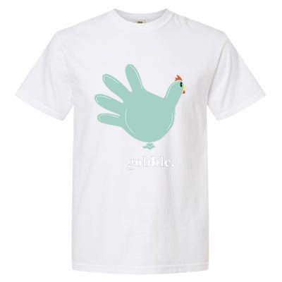 Turkey Glove Gobble Thanksgiving Thankful Nurse Garment-Dyed Heavyweight T-Shirt