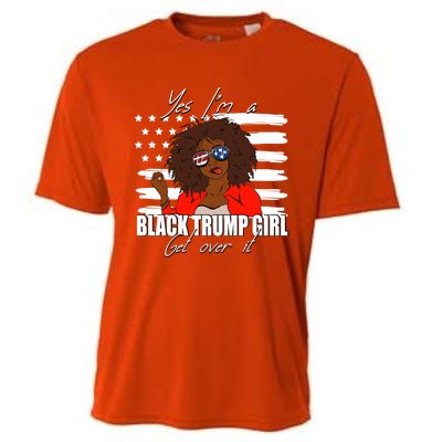 Trump Great Gift Merica Glasses Yes Im A Black Trump Supporter Gift Cooling Performance Crew T-Shirt