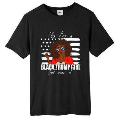 Trump Great Gift Merica Glasses Yes Im A Black Trump Supporter Gift Tall Fusion ChromaSoft Performance T-Shirt