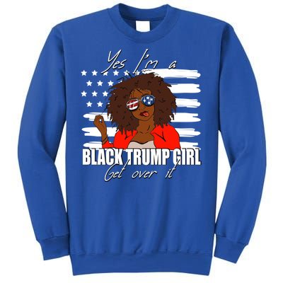 Trump Great Gift Merica Glasses Yes Im A Black Trump Supporter Gift Sweatshirt