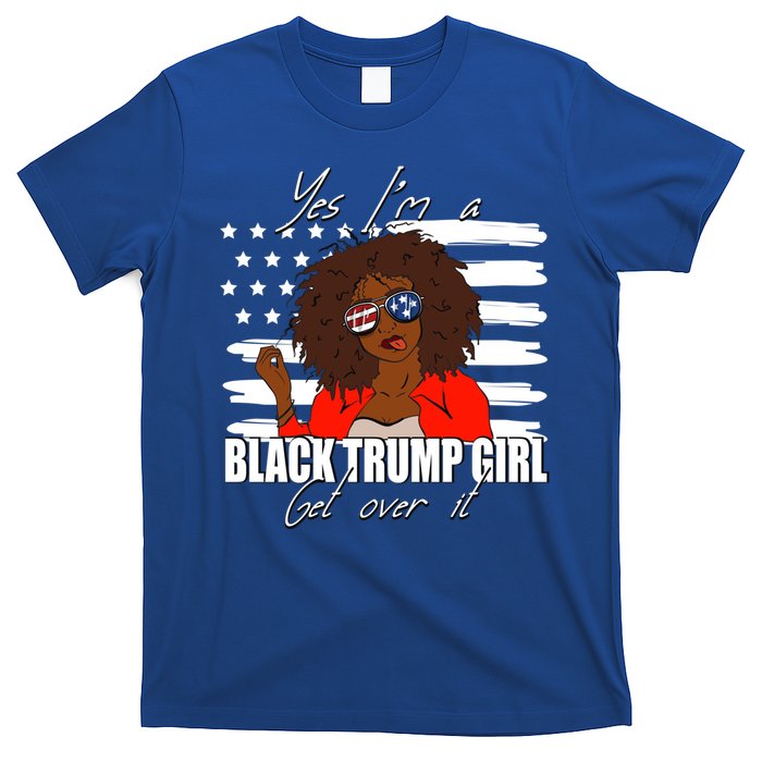 Trump Great Gift Merica Glasses Yes Im A Black Trump Supporter Gift T-Shirt