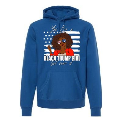 Trump Great Gift Merica Glasses Yes Im A Black Trump Supporter Gift Premium Hoodie