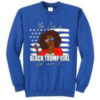 Trump Great Gift Merica Glasses Yes Im A Black Trump Supporter Gift Tall Sweatshirt