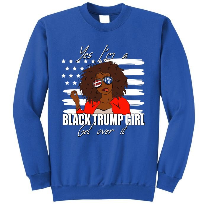 Trump Great Gift Merica Glasses Yes Im A Black Trump Supporter Gift Tall Sweatshirt