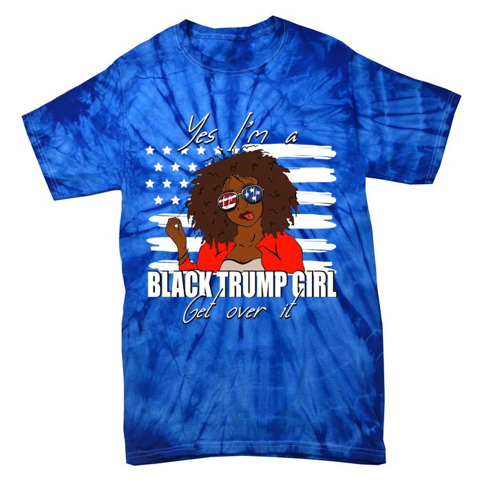 Trump Great Gift Merica Glasses Yes Im A Black Trump Supporter Gift Tie-Dye T-Shirt